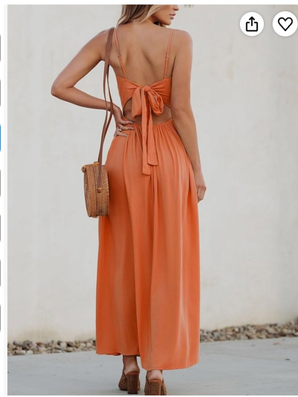 Cupshe Orange Front Twist & Keyhole Maxi Dress - Picture 5 of 5